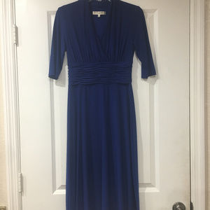 Evan-Picone Dress V-Neck Empire Waist